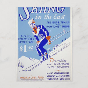 Carte Postale Ski dans l'est
