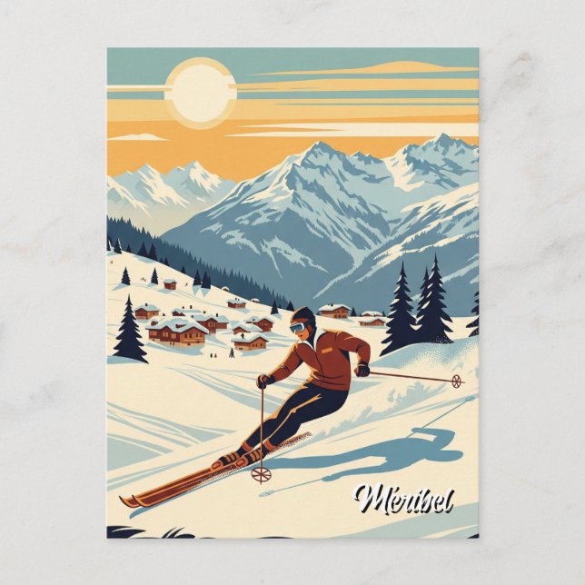 Carte Postale Ski de Méribel France (Devant)