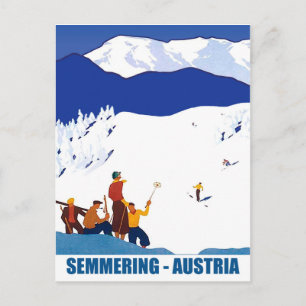Carte Postale Ski en Semmering, Autriche