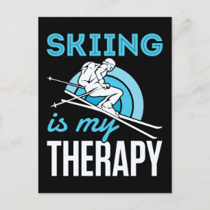 Carte Postale Ski Est Mon Thérapie Skier Drôle Skier