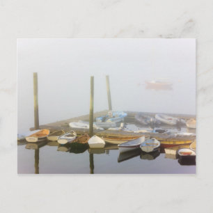Carte Postale Ski et brouillard matinal à Southwest Harbour,
