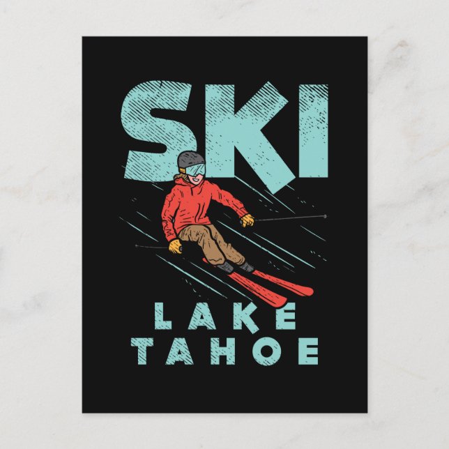 Carte Postale Ski Lake Tahoe (Devant)