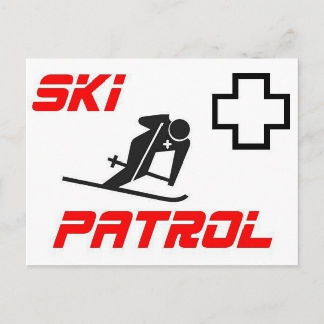 Carte Postale Ski Patrol - "Skier" (Devant)
