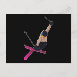 Carte Postale Ski ski snowboard sport cadeau sports d'hiver