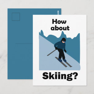 Carte Postale Ski Skieur Et Si On Faisait Du Ski 