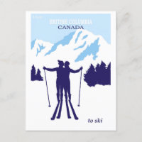 Ski vintage Canada Colombie-Britannique Voyage