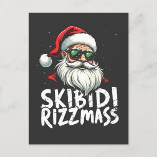 Carte Postale Skibidi Rizzmas Funny Gen Alpha Slang Noël