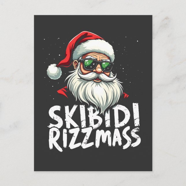 Carte Postale Skibidi Rizzmas Funny Gen Alpha Slang Noël (Devant)
