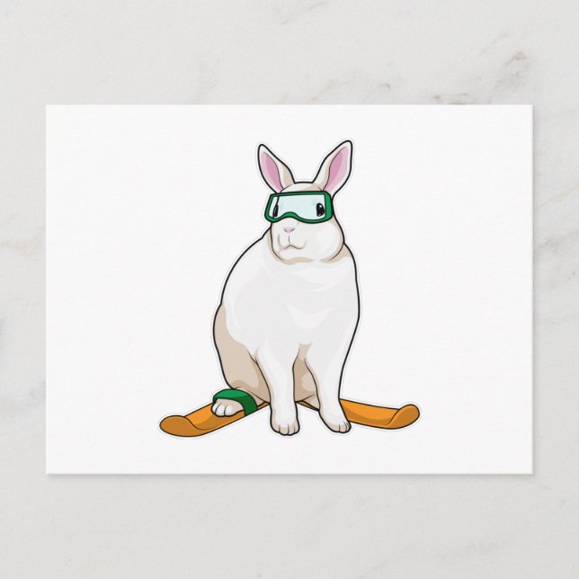 Carte Postale Skieur de bunny ski (Devant)