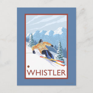 Carte Postale Skieur de neige - Whistler (C.-B.) Canada