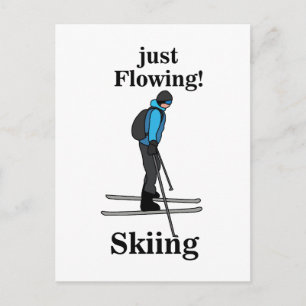 Carte Postale Skieur qui coule juste en ski