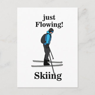 Carte Postale Skiing Just Flowing Skier