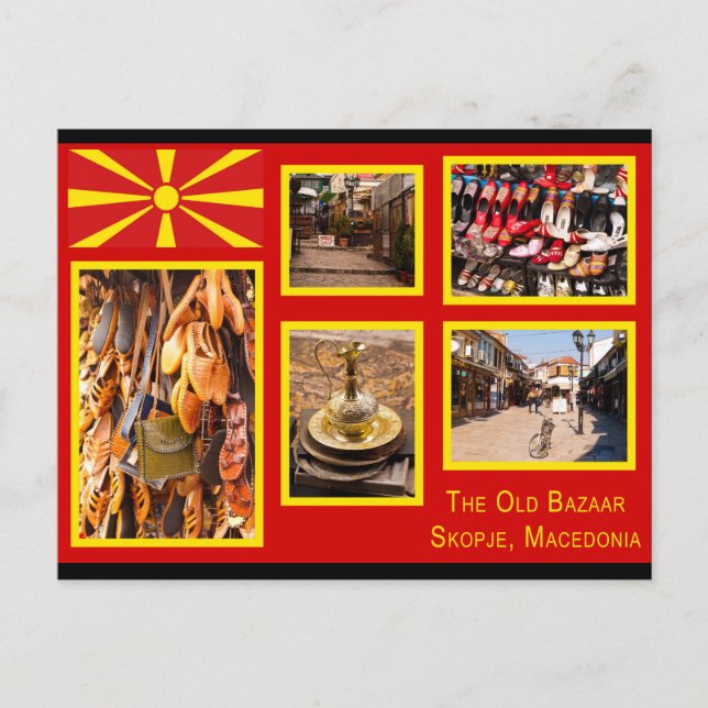 Carte Postale Skopje, Ancien Bazar de Macédoine du Nord (Devant)