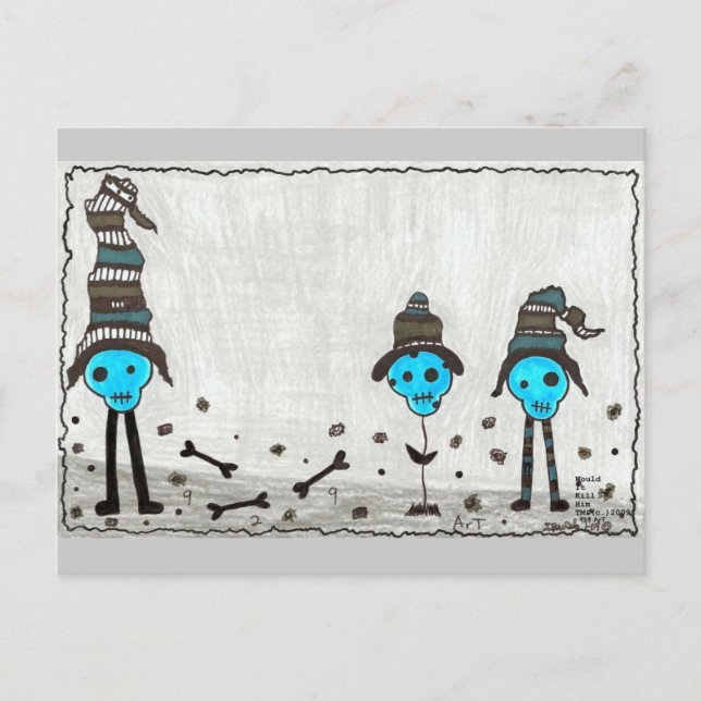 Carte Postale SKuLL ArT - Customisé (Devant)