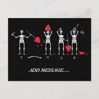 CARTE POSTALE SKULL ; BLACKBEARD YMCA