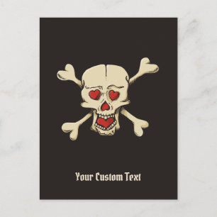 Carte Postale Skull with Hearts
