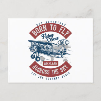 Carte Postale Sky Adventure Née Pour Voler