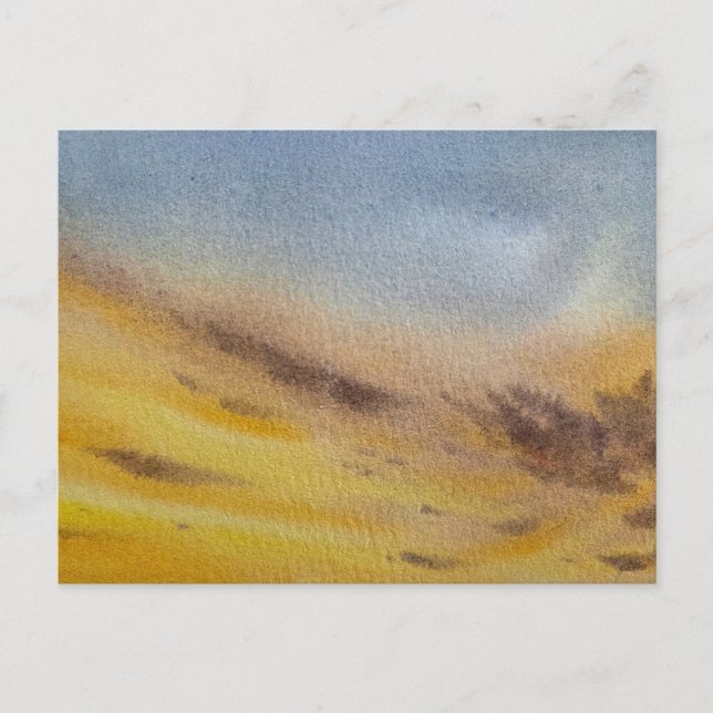 Carte Postale Sky watercolor painting  (Devant)