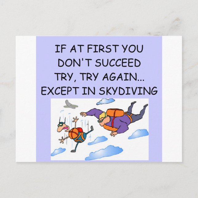 CARTE POSTALE SKYDIVING (Devant)