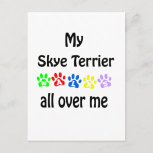 Carte Postale Skye Terrier Walks Design