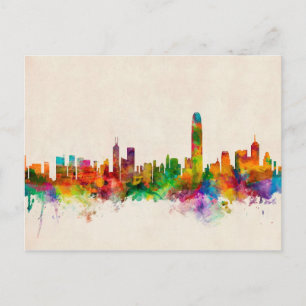 Carte Postale Skyline Cityscape de Hong Kong