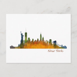 Carte Postale Skyline couleur New York
