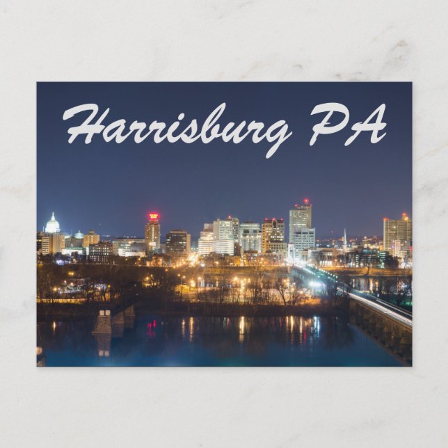 Carte Postale skyline de harrisburg en pennsylvanie (Devant)