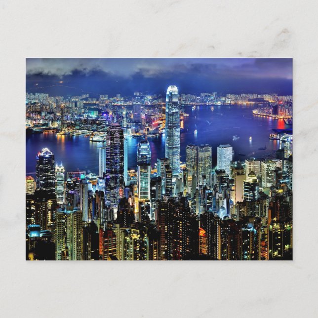 Carte Postale Skyline de Hong Kong (Devant)