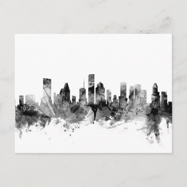 Carte Postale Skyline de Houston (Devant)