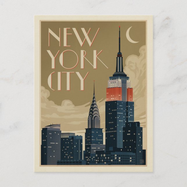 Carte Postale Skyline de New York (Devant)