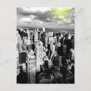 Carte Postale Skyline de New York en noir et blanc