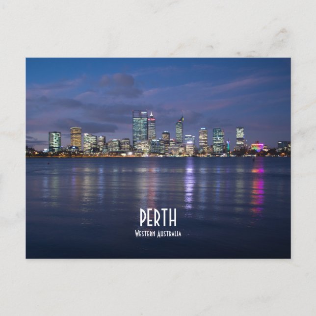 Carte Postale Skyline de Perth City (Devant)