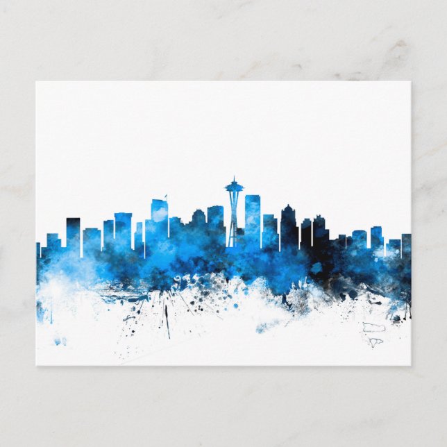 Carte Postale Skyline de Seattle (Devant)