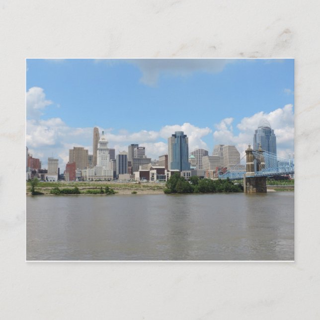 Carte Postale Skyline du centre-ville de Cincinnati (Devant)