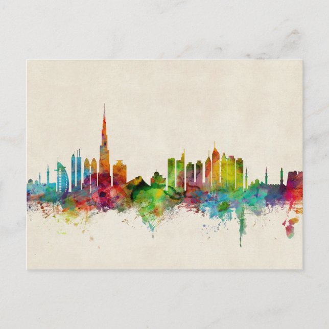 Carte Postale Skyline Dubaï (Devant)