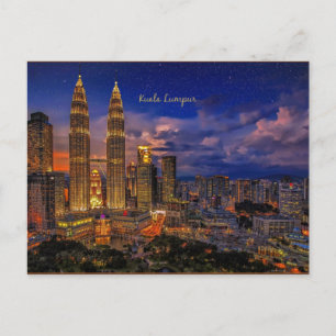 Carte Postale Skyline Kuala Lumpur la nuit