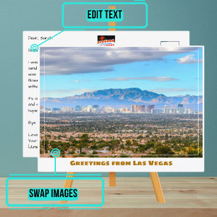 Carte Postale Skyline Las Vegas du désert