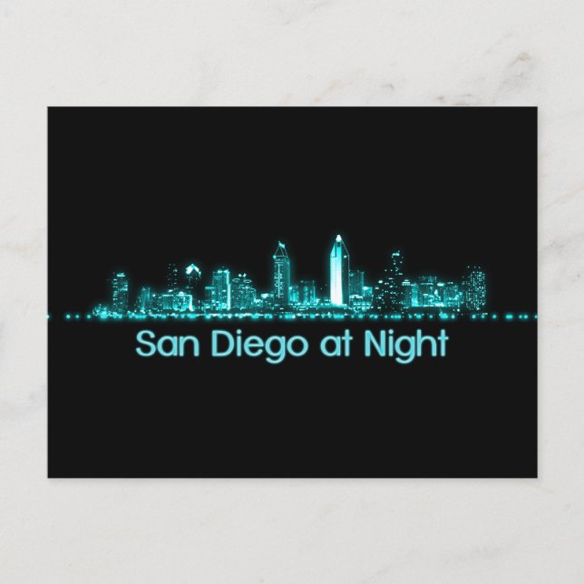 Carte Postale Skyline San Diego (Devant)