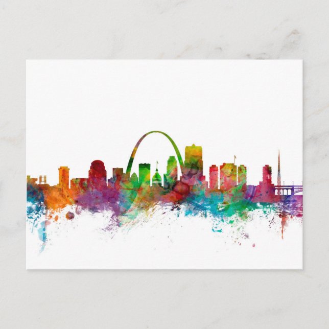Carte Postale Skyline St Louis Missouri (Devant)