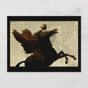 Carte Postale Sleepy Hollow Horseman sans tête / Citrouille