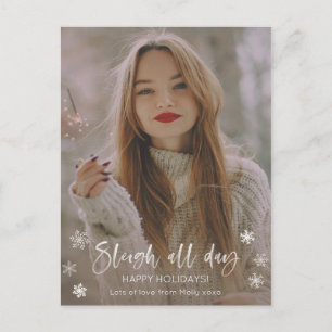 Carte Postale Sleigh All Day Sassy Holiday Card pour Singleton