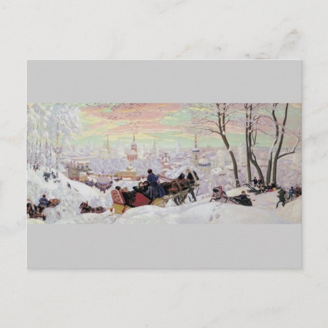 Carte Postale Sleigh Ride Russe (Devant)