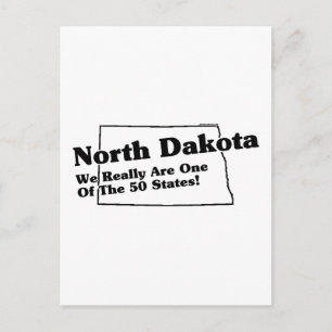 Carte Postale Slogan de l'État du Dakota du Nord