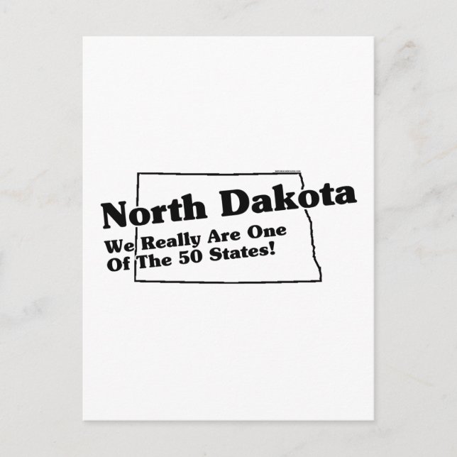 Carte Postale Slogan de l'État du Dakota du Nord (Devant)