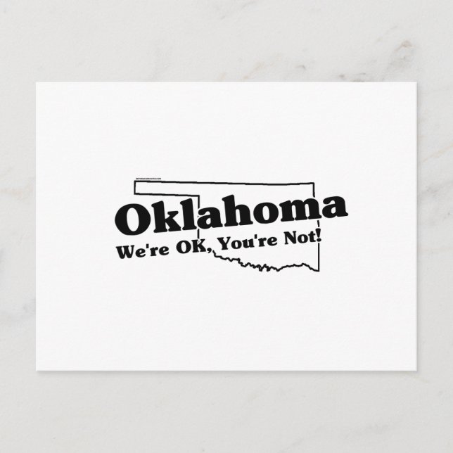Carte Postale Slogan d'État de l'Oklahoma (Devant)