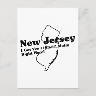 Carte Postale Slogan d'état de New Jersey