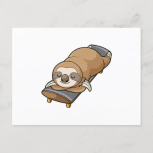 Carte Postale Slot au coucher avec skateboard