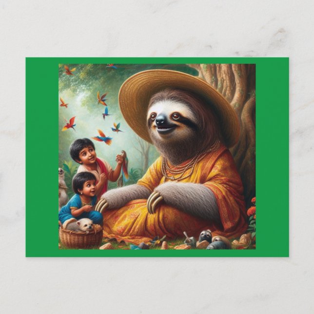 Carte Postale Sloth Grand-mère (Devant)