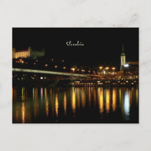 Carte Postale Slovaquie, la nuit, belle photo de paysage urbain