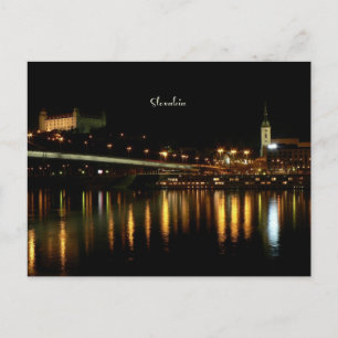 Carte Postale Slovaquie, la nuit, belle photo de paysage urbain